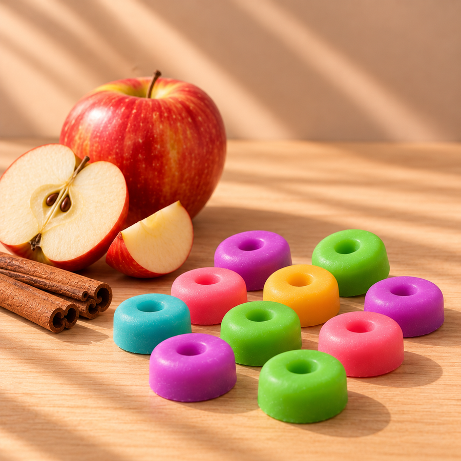 Wax Melts Donas 100 g – Aroma Canela Manzana fuera de empaque