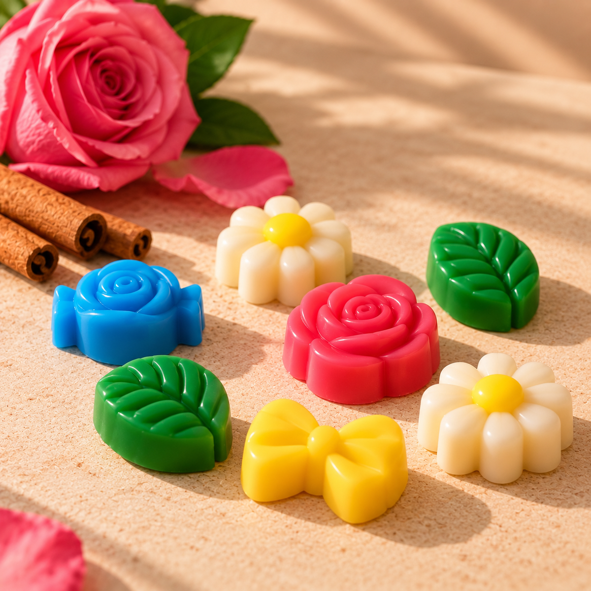 Wax Melts Flores 100 g – Aroma Rosa y Canela