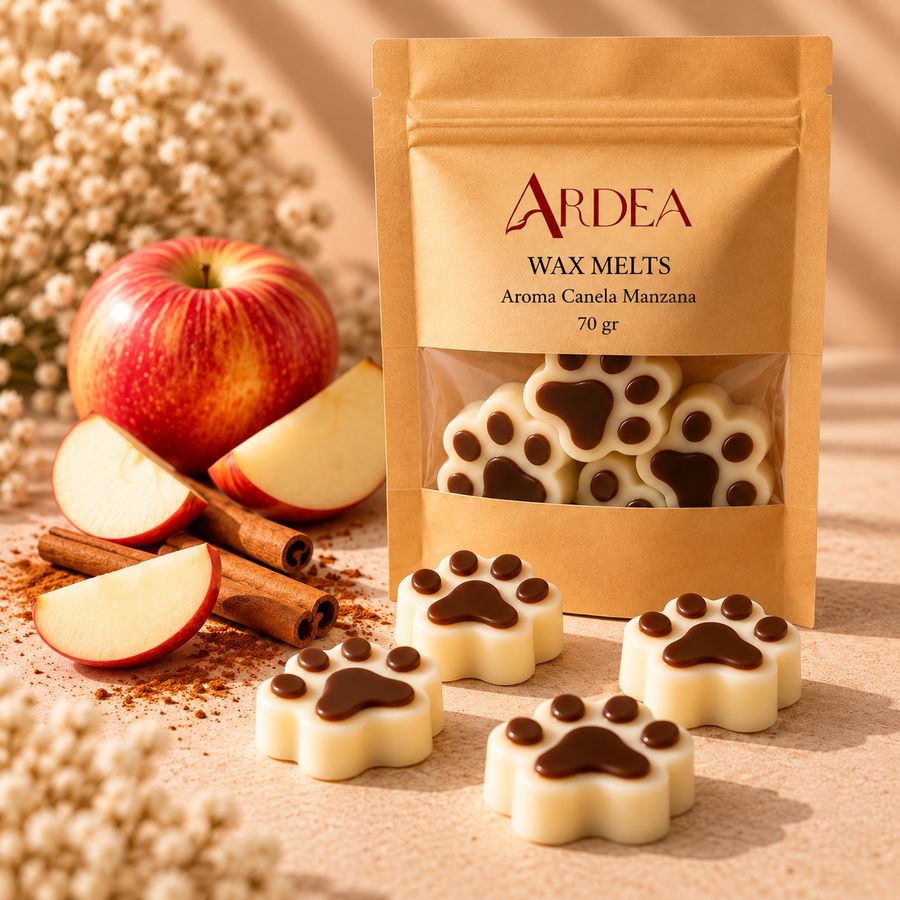 Wax Melts Huellas 70 g – Aroma Canela Manzana con empaque