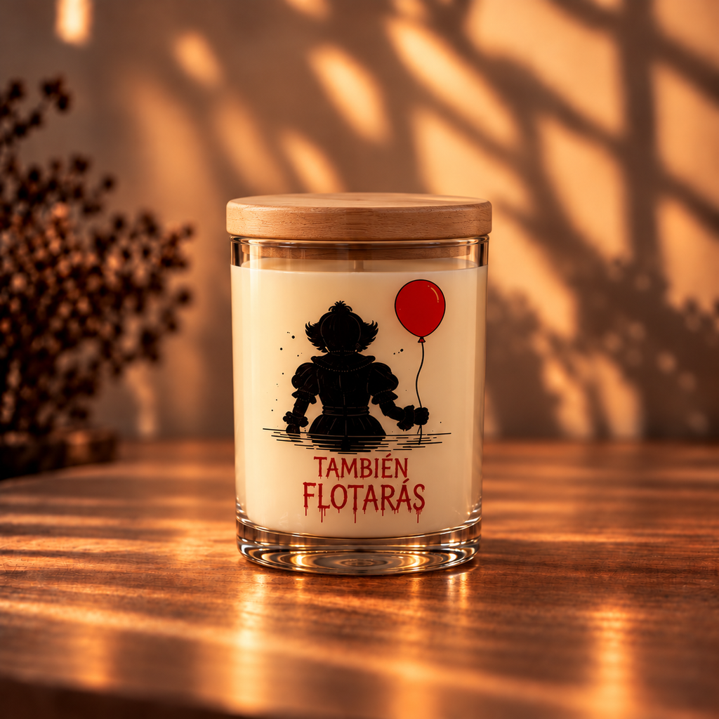 Vela Halloween – También Flotarás - Aroma Manzana Hechizada - 140 gr