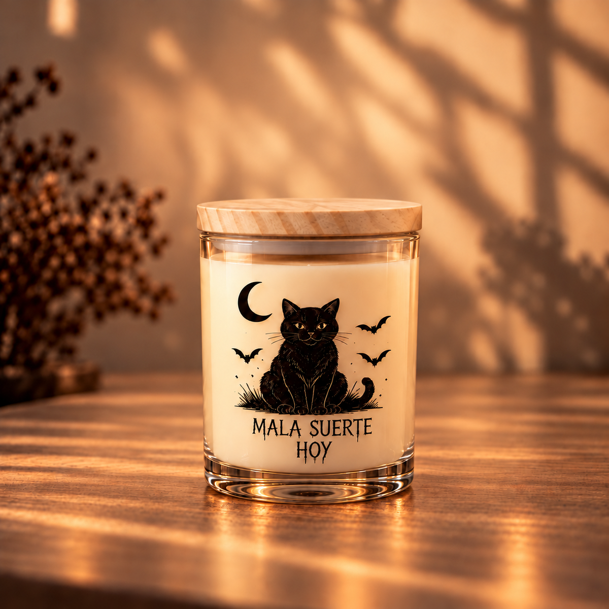 Vela Halloween – Mala Suerte Hoy - Aroma Manzana Hechizada - 140 gr